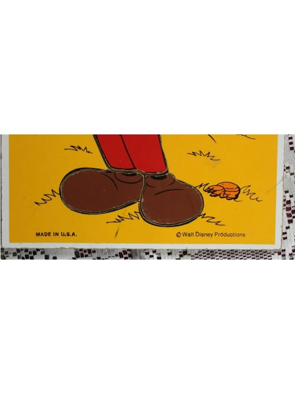 Vintage Playskool Mickey Mouse wooden tray puzzle model number 190-05